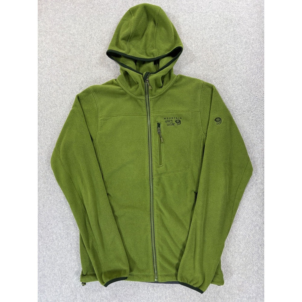 Mountain Hardwear Fleece Midweight Full Zip Hoodie Jacket (Men's Small) Green